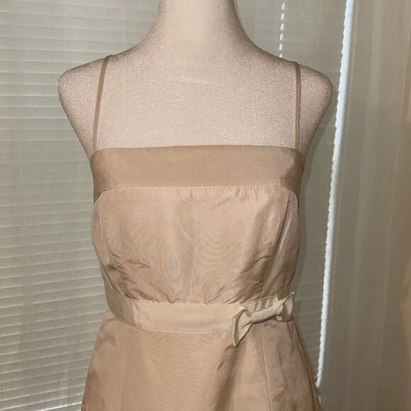 J. Crew 4 Emma Faille Cream Ivory 💯 Silk Formal Sleeveless Dress - Picture 3 of 16